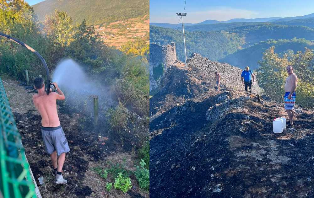 Bihać: Zahvaljujući nadljudskim naporima mještana požar u Orašcu lokalizovan (VIDEO)
